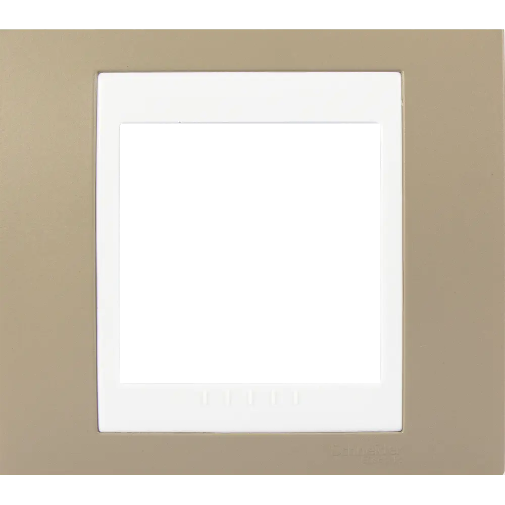 Рамка для розеток и выключателей Systeme Electric Unica 1 пост, цвет коричневый/белый STLM-2147661