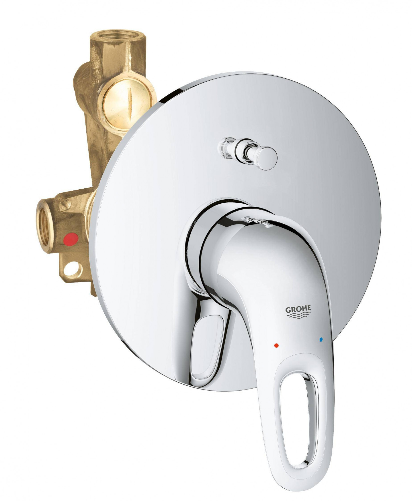 Смеситель для ванны GROHE Eurostyle new (внешняя и встраиваемая части), хром (33637003)
