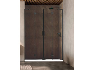 Хрустальная ниша душевая кабина с распашной дверью