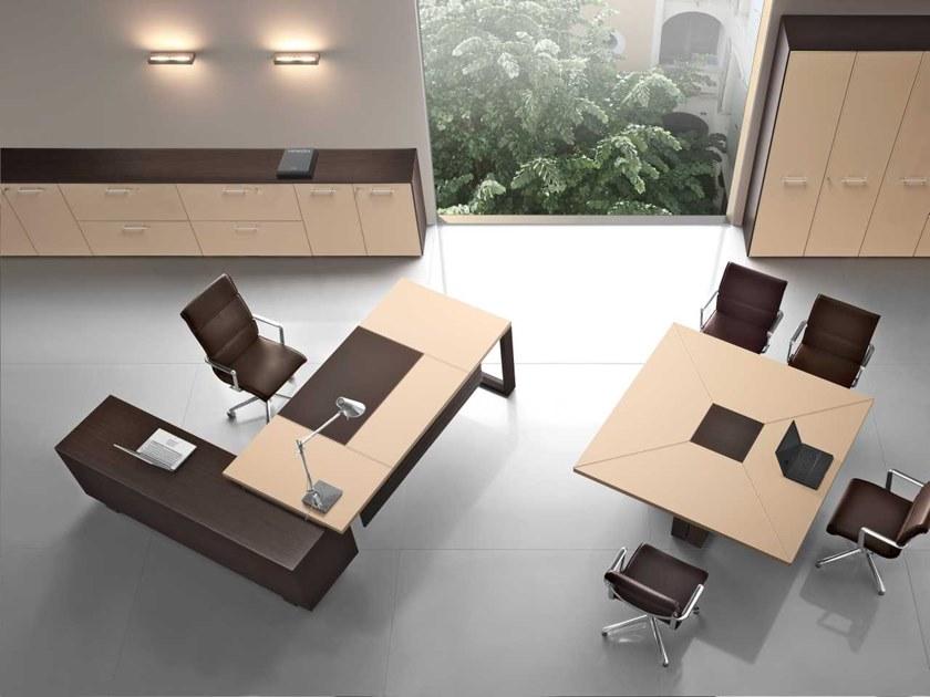 Bralco Квадратный стол для переговоров из кожи Arche sun-id-1385987 - Вид №1