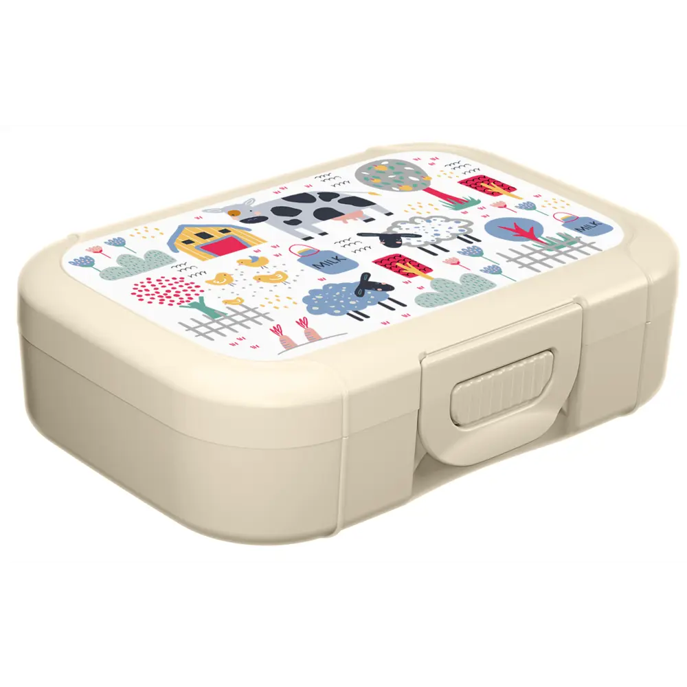 Ланч-бокс Idi Land 850 мл пластик бежевый STLM-2212526