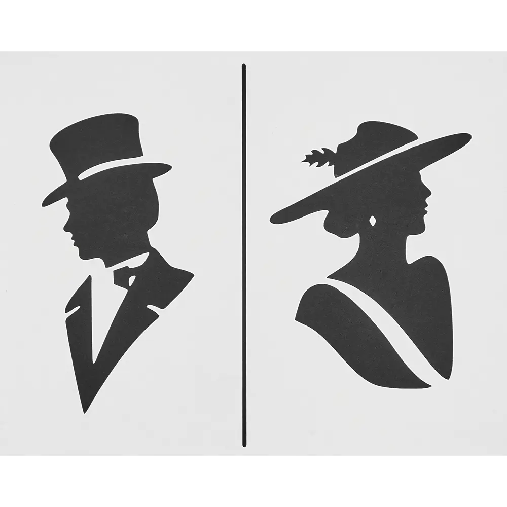 Табличка декоративная М/Ж 10x25 см Симфония STLM-2108239