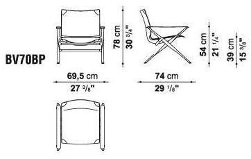 B&B Italia Раскладывающееся кожаное кресло с подлокотниками Beverly sun-id-1497449 - Вид №7