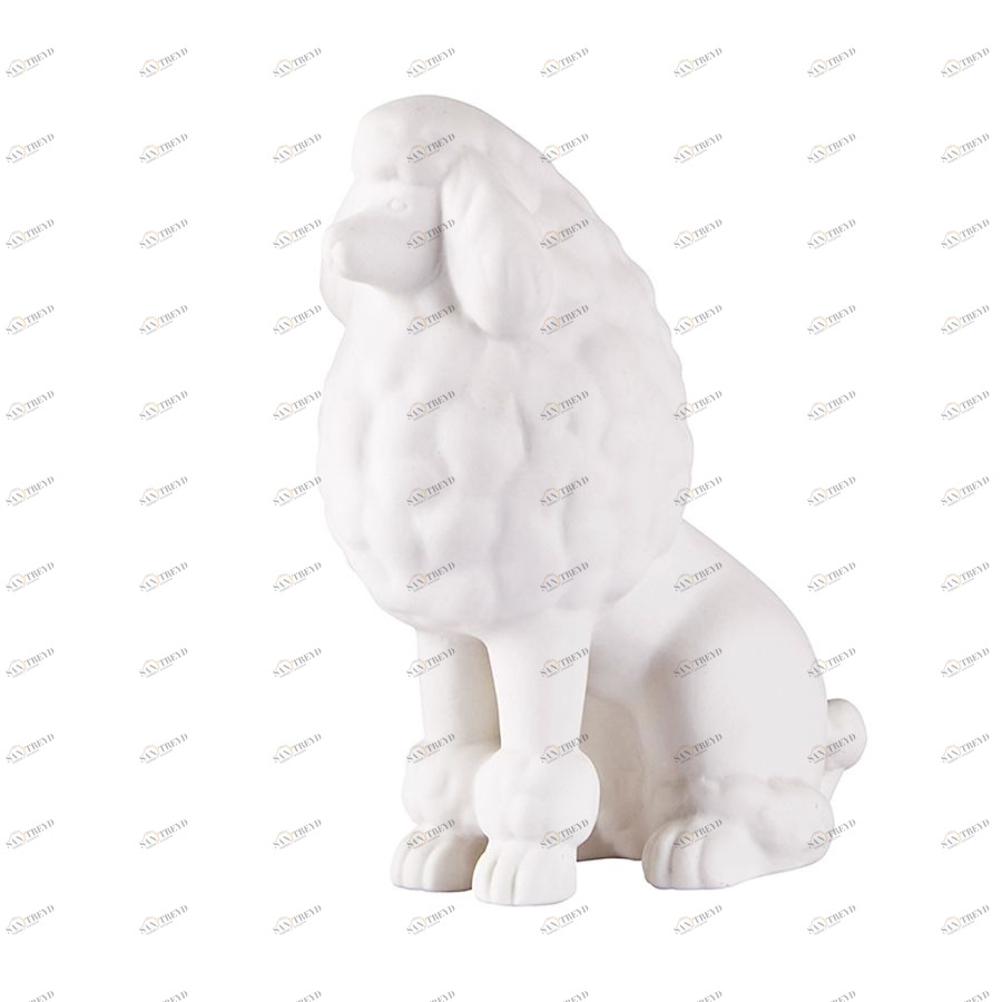 Фигурка декоративная из керамики Пудель, белая KJ COLLECTION 152629PUDEL