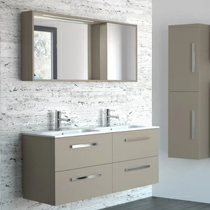 КОМПЛЕКТ МЕБЕЛИ FUSSION CHROME 120 СМ GLOSS TAUPE