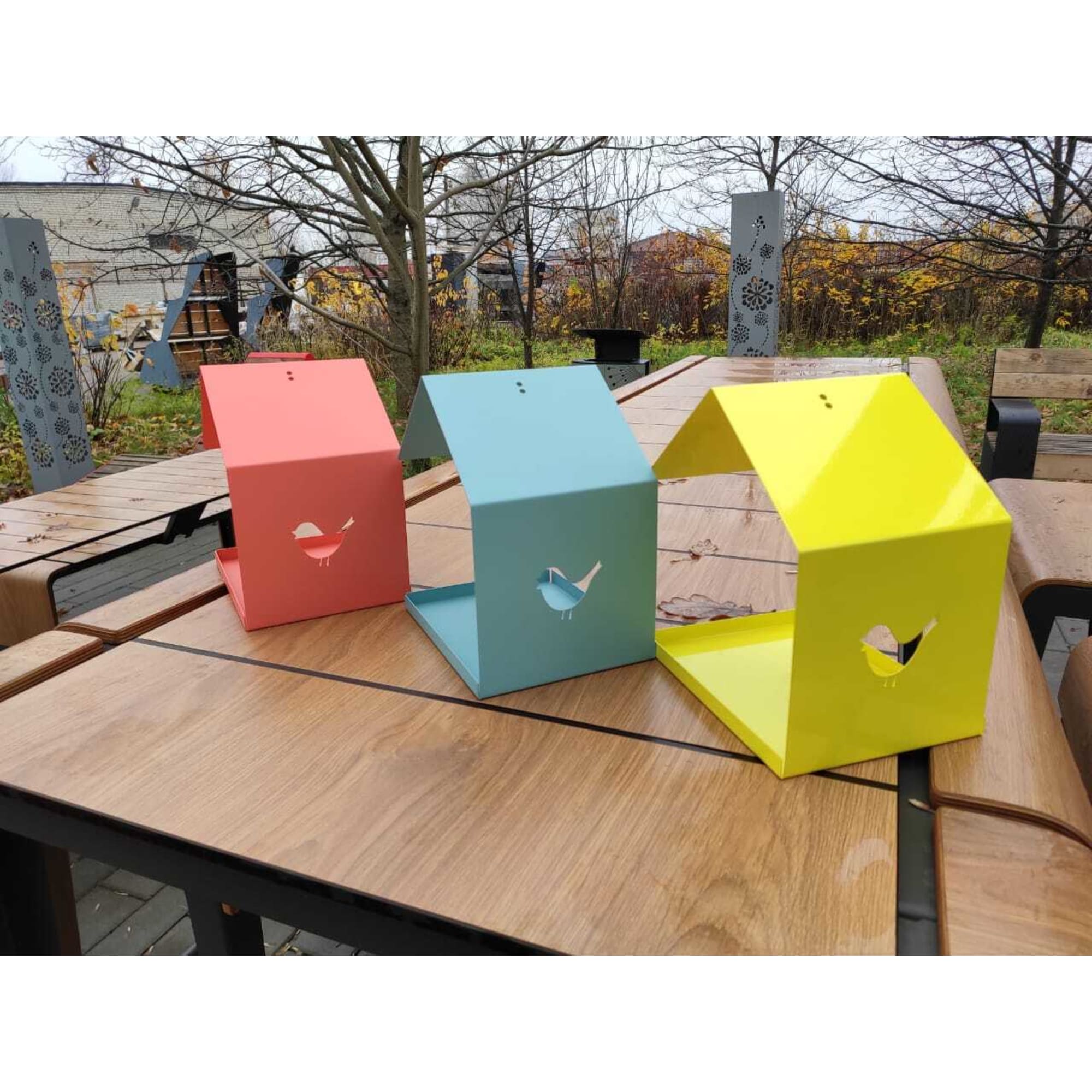 82585548 Кормушка для птиц цвет красный Santreyd  - Вид №2