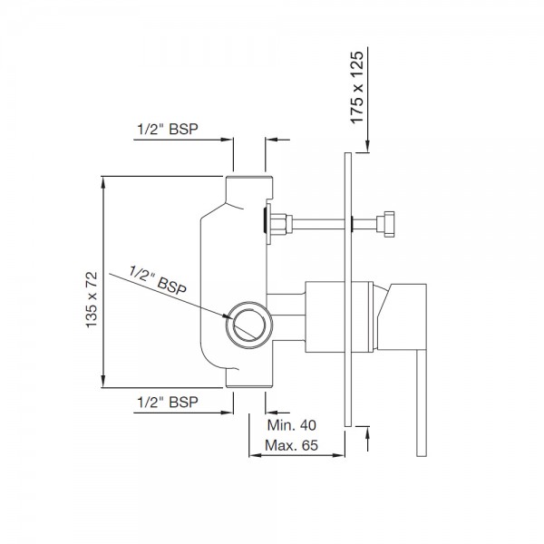 LEB-SSF-45065 Смеситель для ванны и душа Artize Le Blanc Нержавеющая сталь  - Вид №1