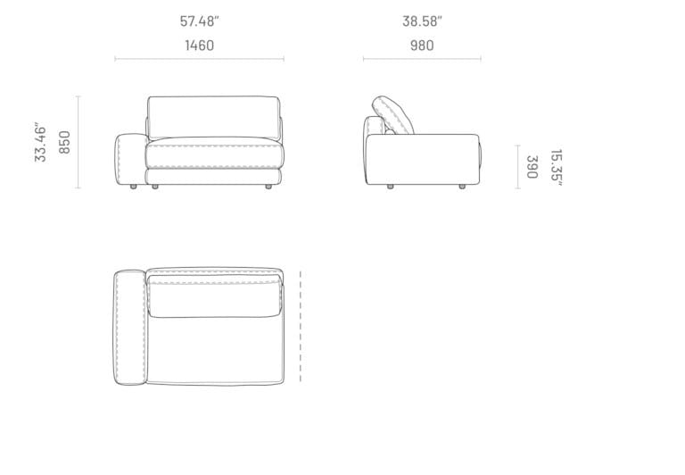 Модульный диван Domkapa EDWARD ARCH-00073709 - Вид №1