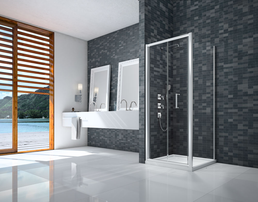 Дверь в нишу DWH00C0 Merlyn Ionic Хромированный  - Вид №1