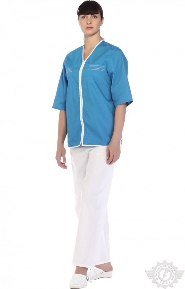 66180 Куртка "Сервис" темно-голубая  Медицинская одежда  размер 48/158-164 Спецодежда  - Вид №6