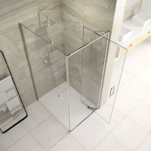 Торцевая панель для монтажа с дверью AR8SP90NF Merlyn Arysto Хромированный