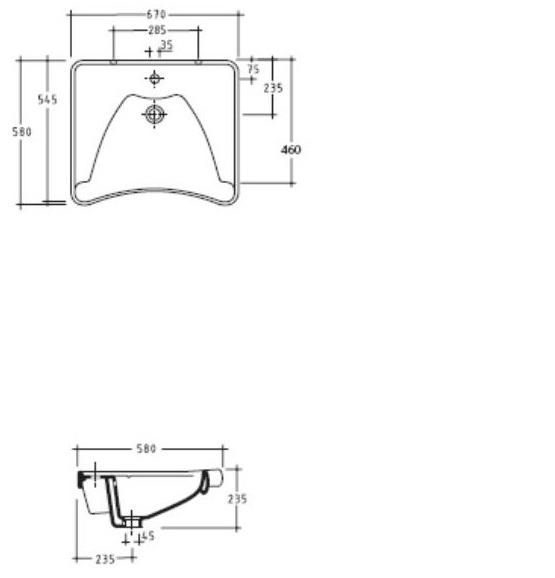 Подвесная раковина настенная овальная Galassia  белая sun-id-1347950 - Вид №1