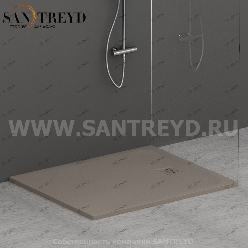 DP12100505 Душевой поддон 120х100 см цвет Кашемир Globo DOCCIAPIETRA Италия Ceramica Globo