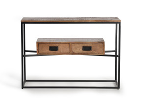 Прямоугольная консоль из манго с ящиками