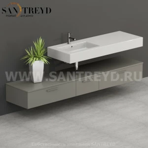 T22552CC2 Столешницы для использования в сочетании с тумбами и открытыми тумбами 225 см серая Globo ARREDO WOOD Италия