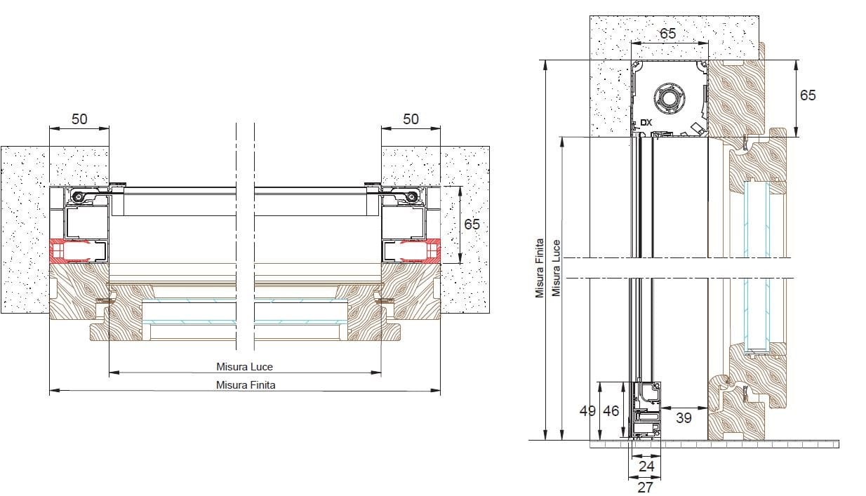 Утопленный рольставни москитная сетка Mv Line москитные сетки-большие встроенные размеры ARCH-00074586 - Вид №2