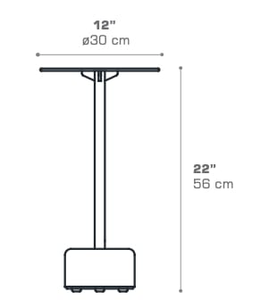 Квадратный стол с алюминиевым верхом и тиковым или каменным основанием MAMAGREEN Glyph ARCH-00044284 - Вид №3