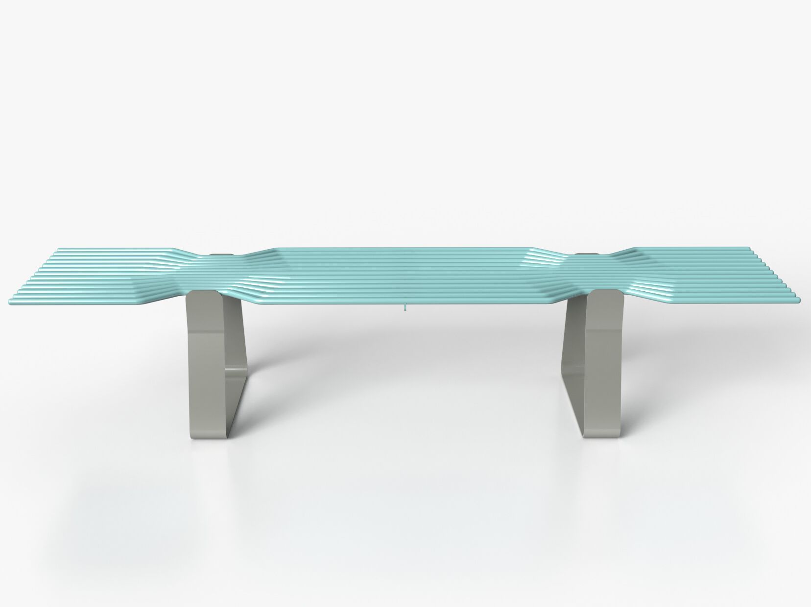 Оцинкованная стальная скамья без спинки Viscio Urban Design CARAMELLA ARCH-00038662 - Вид №1