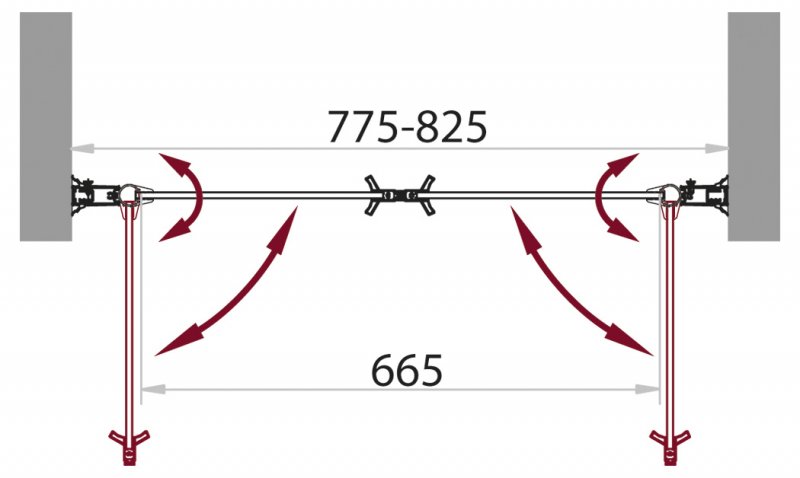 Душевая дверь в нишу BelBagno SELA-B-2-80-C-Cr  - Вид №1