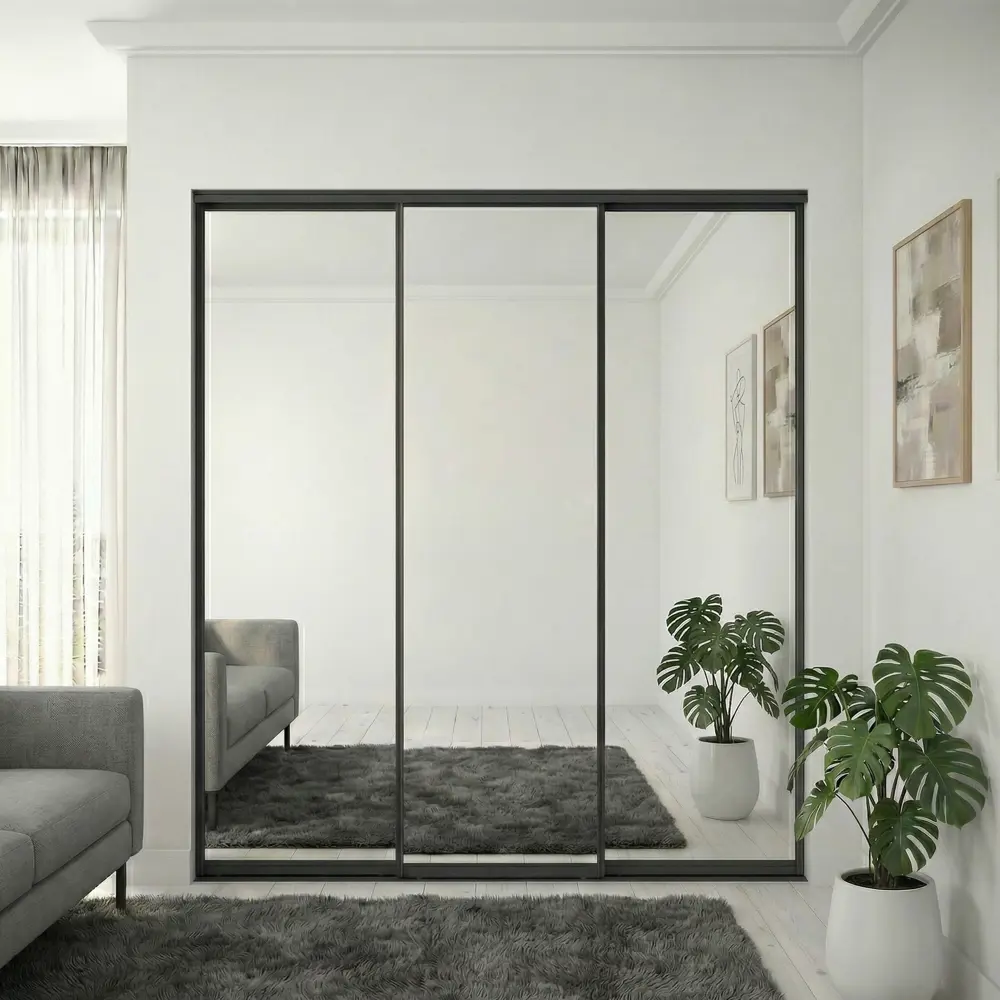 Дверь-купе KONSENSA 244.5x60.4 см с зеркалом профиль черный 89443992 STLM-2151697  - Вид №6