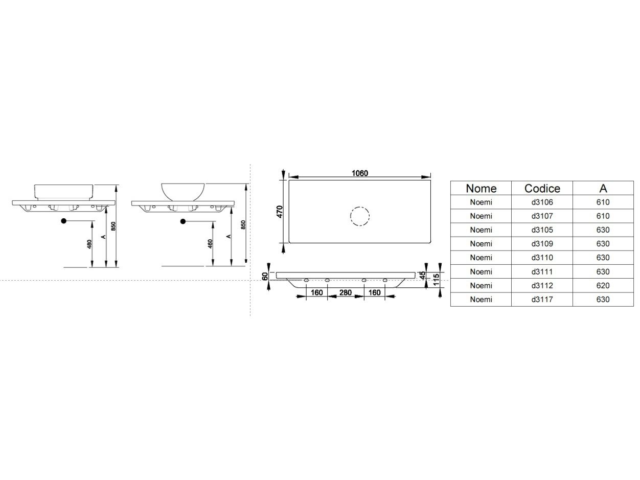 Керамическая столешница с одной раковиной Ceramica Dolomite FLAT ARCH-00032542 - Вид №8