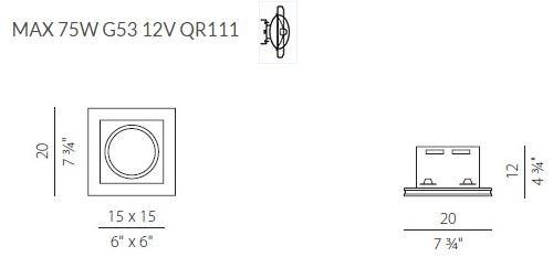 PANZERI Встраиваемый точечный светильник из гипса Xgq1034 Xgq1034-1 - Вид №1
