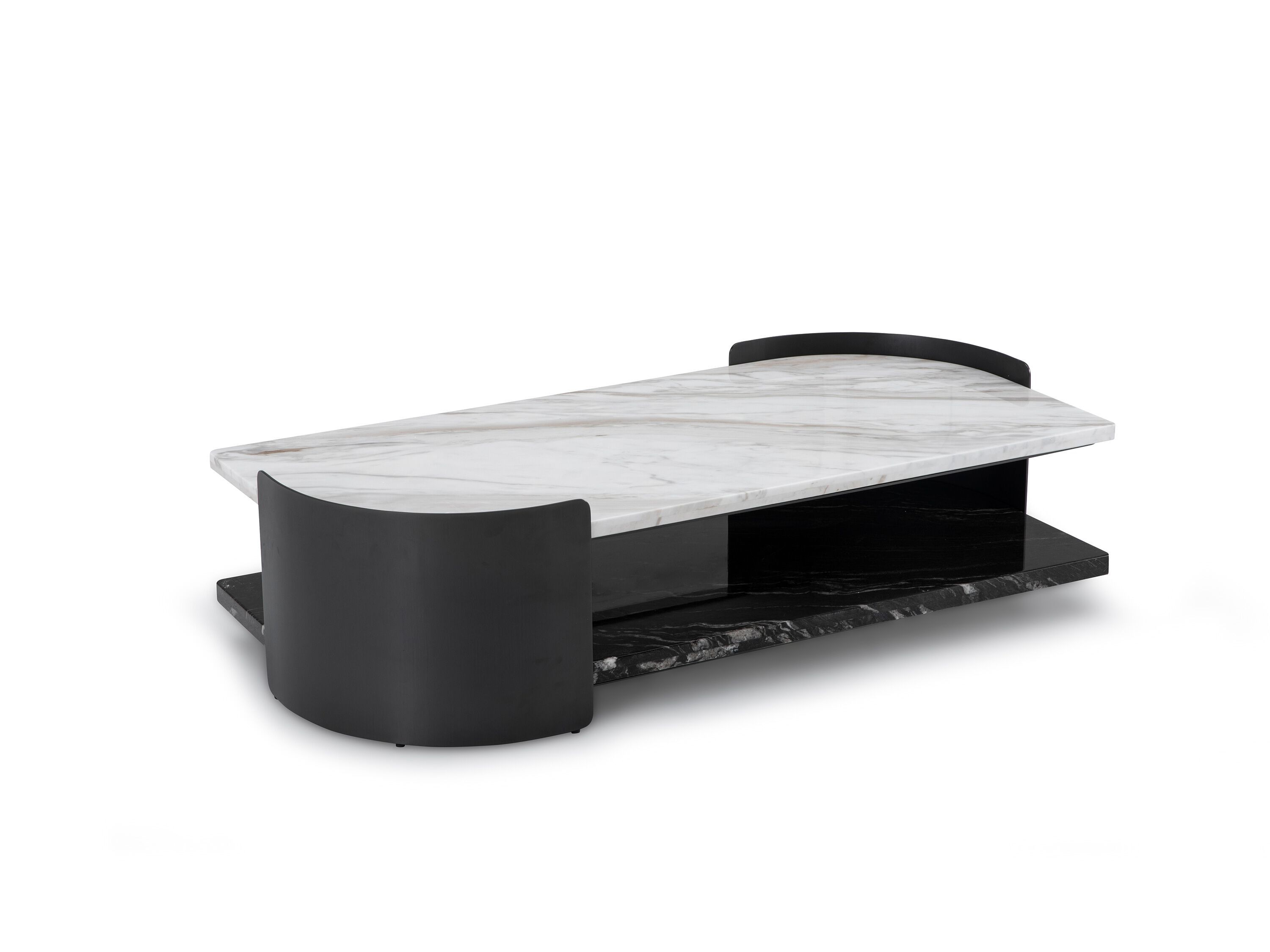 Прямоугольный журнальный столик из мрамора и нержавеющей стали CAMPO DE' FIORI ASCT651 ARCH-00001560 - Вид №1