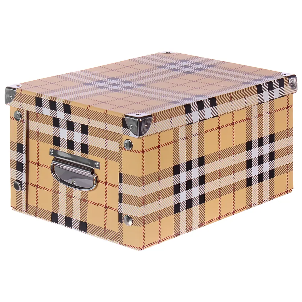 Коробка картонная 35x25x17.5 см клетка STORIDEA STLM-2188187 - Вид №1