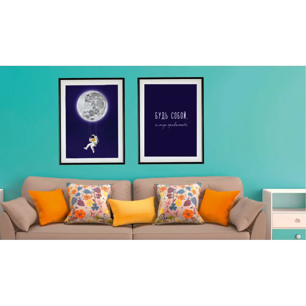Набор постеров На луне 39x49 см АРТ ДИЗАЙН STLM-2118390 - Вид №2