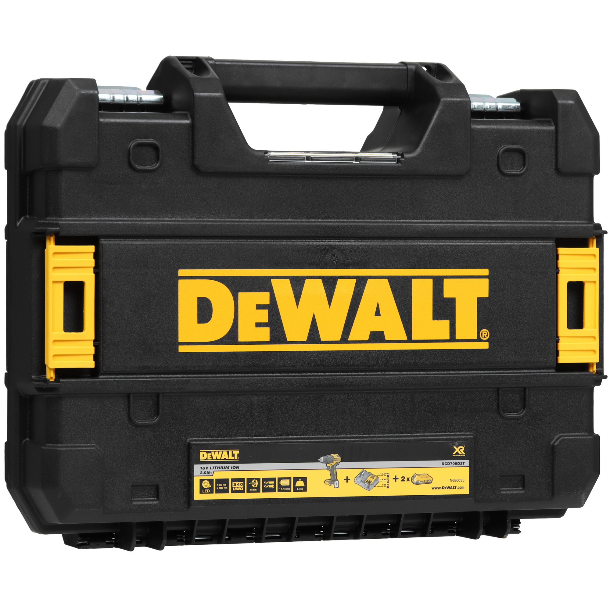 Дрель-шуруповерт DeWalt DCD708D2T-QW XR FLEXVOLТ 18/54V 5440962 STDN-0086201 - Вид №10