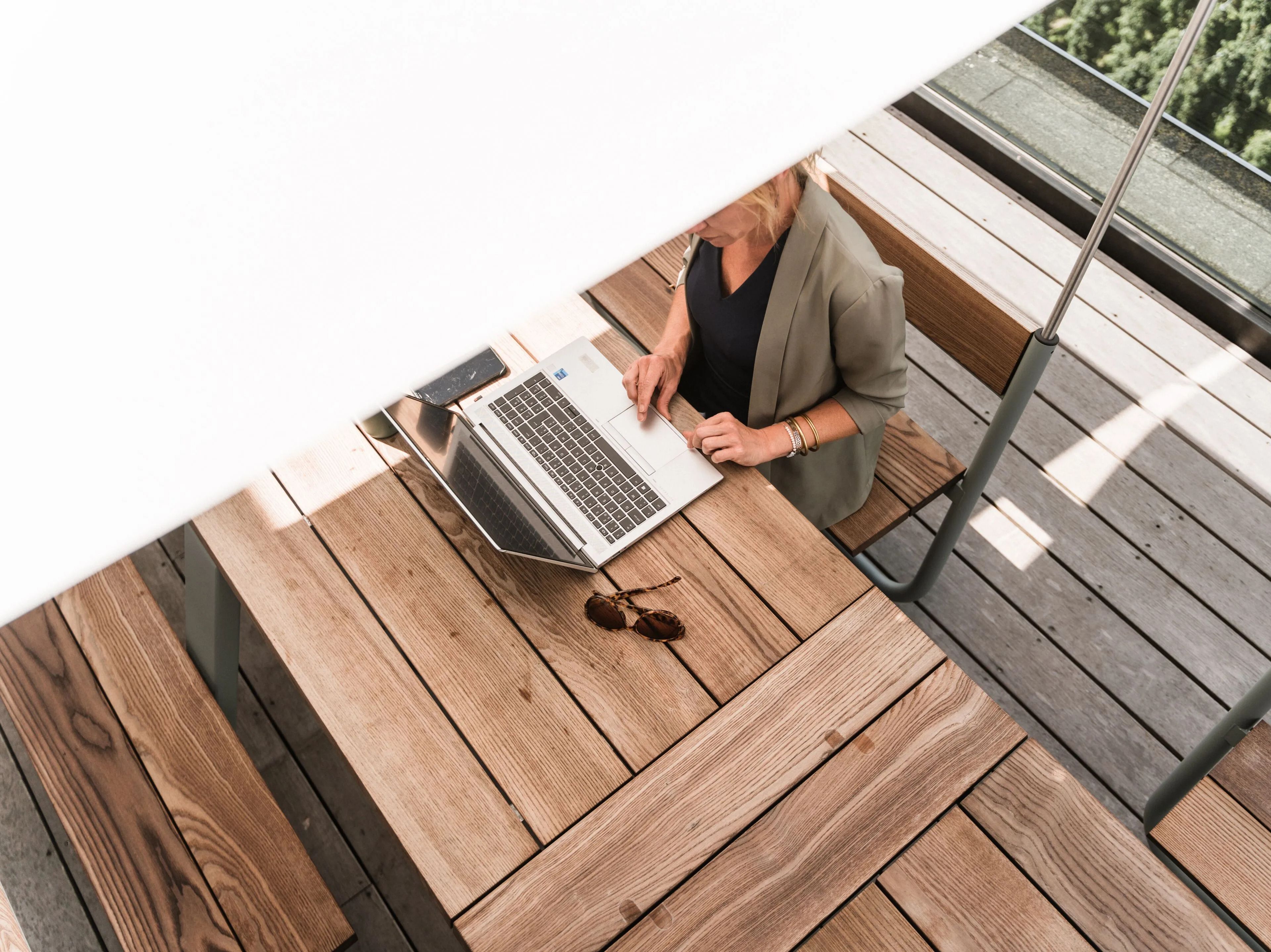 Прямоугольный стол для пикника из стали и дерева со встроенными скамейками Extremis MANILLE ARCH-00005114 - Вид №8