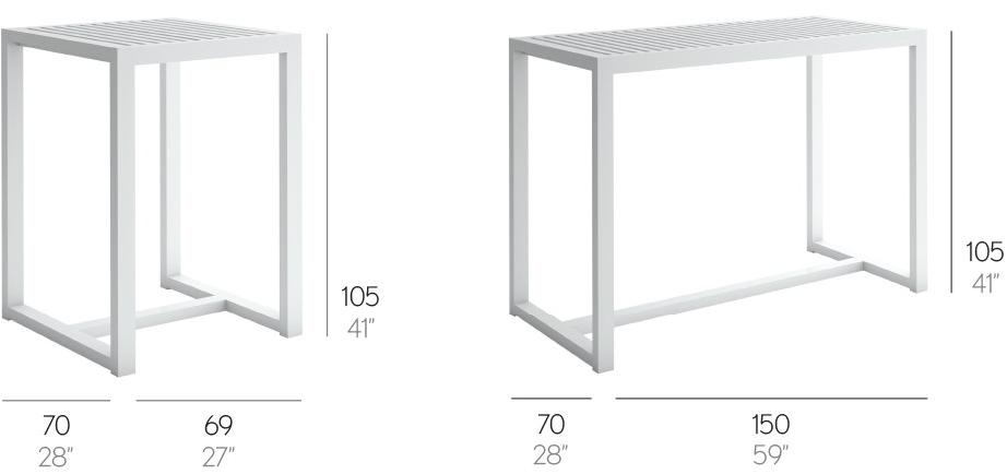 GANDIABLASCO Садовый стол из алюминия прямоугольной формы Dna sun-id-1490438 - Вид №5