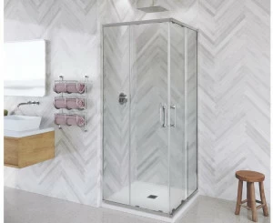 Flair Showers Душевая кабина угловая стеклянная с раздвижной дверцей Eto Etoce90sc