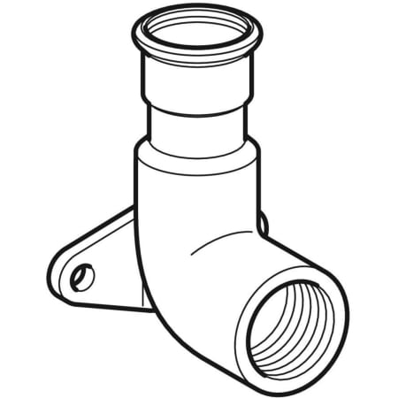 GEBERIT 34138 Водорозетка Geberit Mapress из нержавеющей стали 90° (газ)  - Вид №1