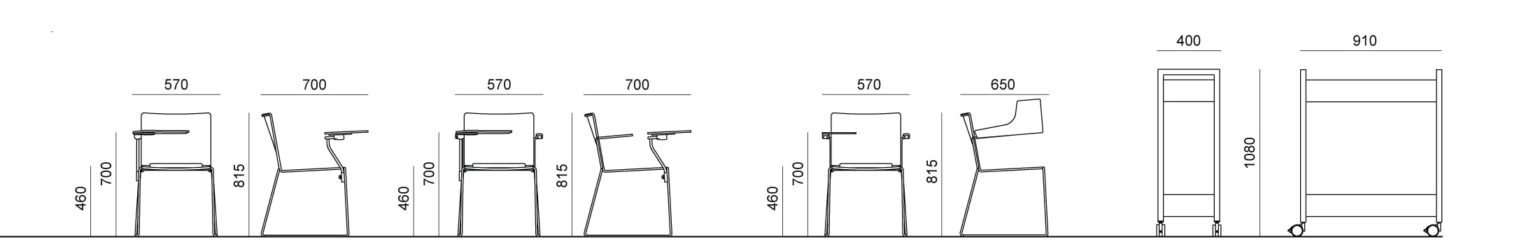 Стул из полипропилена с подлокотниками Diemmebi laFILÒ ARCH-00099159 - Вид №10