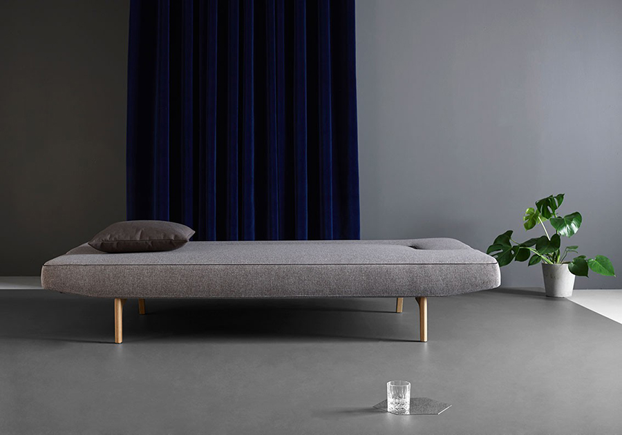 Диван Puzzle Wood с ножками из дуба, серый Innovation Living PUZZLEWOOD521 - Вид №6