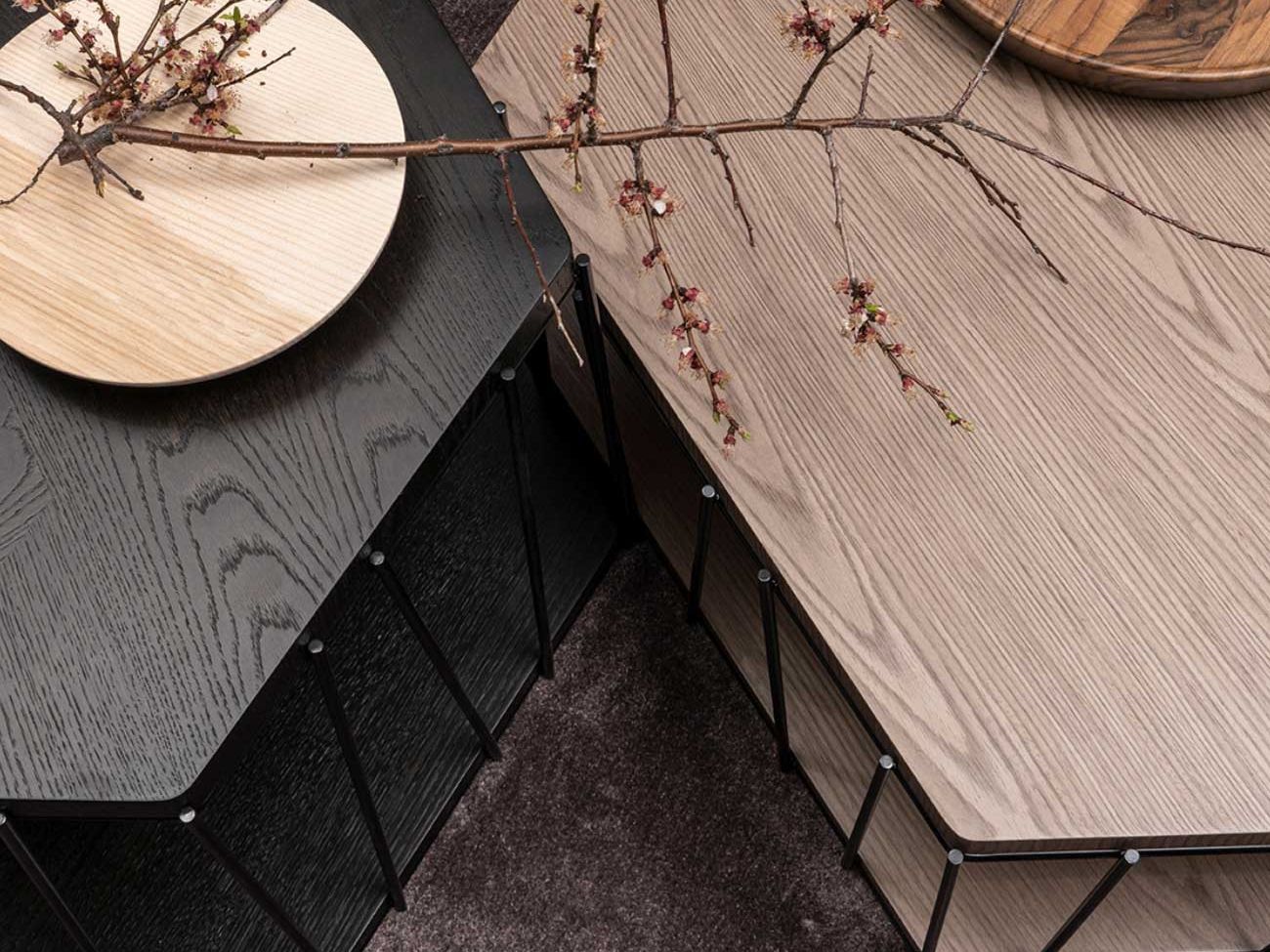 Деревянный шестиугольный низкий журнальный столик CASA Allover ARCH-00052799 - Вид №2