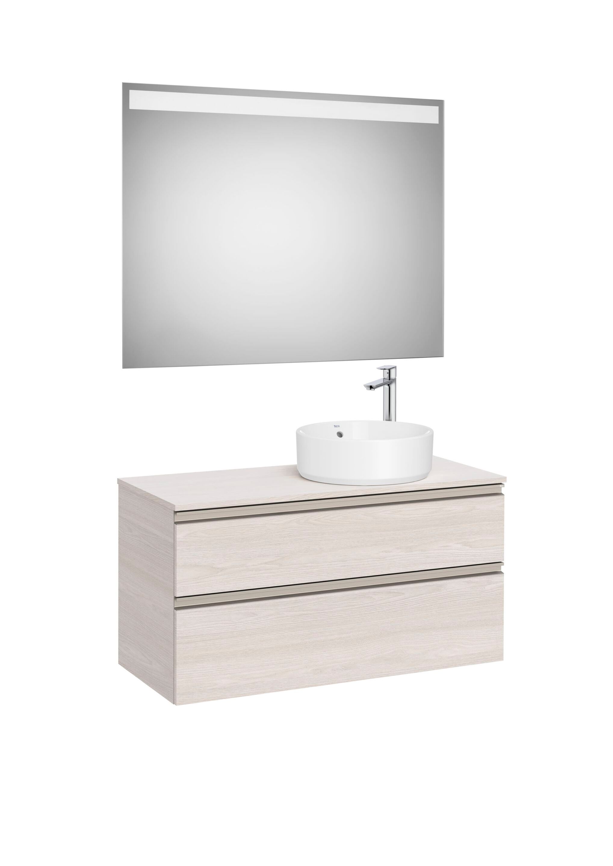 Деревянный шкаф для умывальника с зеркалом и столешницей Roca The Gap ARCH-00120591 - Вид №6