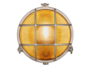 Металлическая и стеклянная наружная настенная лампа