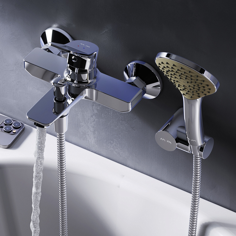 F85A15000 смеситель д/ванны/душа душ.набор хром шт. AM.PM X-Joy  - Вид №1