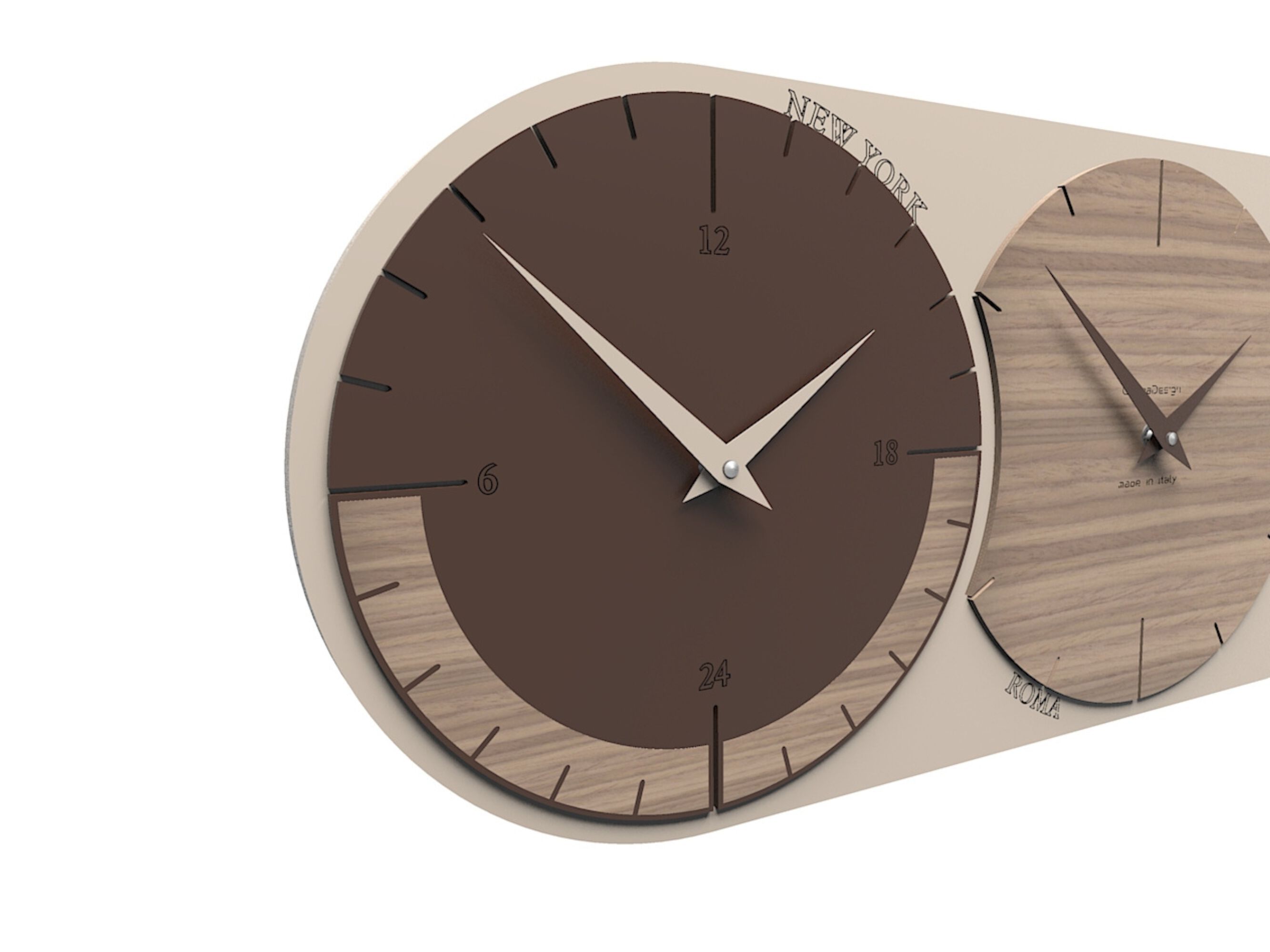 Настенные часы MDF CalleaDesign WORLD CLOCK 3 ARCH-00119570 - Вид №2