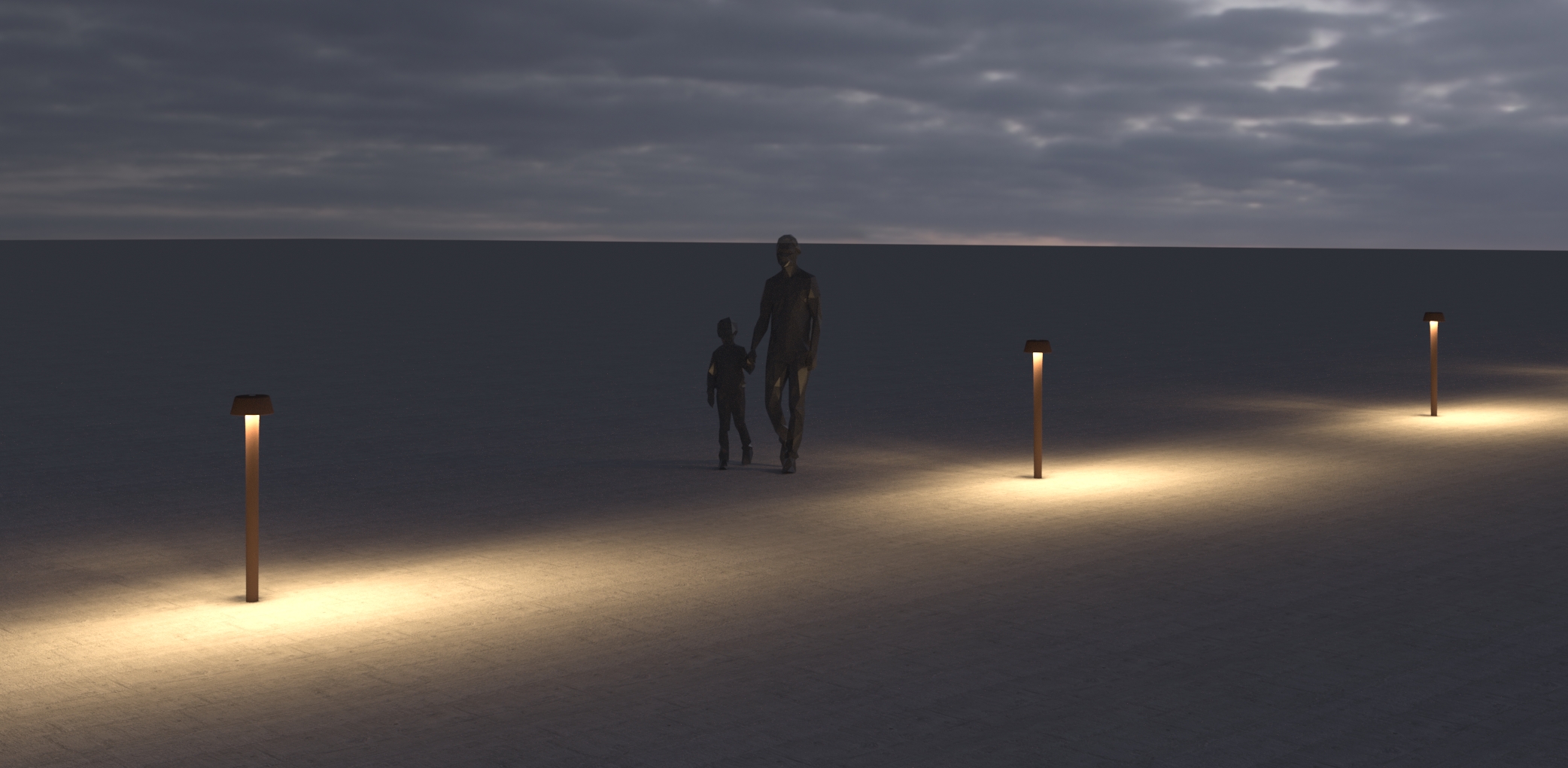 2046119 Мобильный светильник Platek FONT paletto  FONT h. 1000 mm - 4 LED 3000K 180° Street optic  - Вид №11