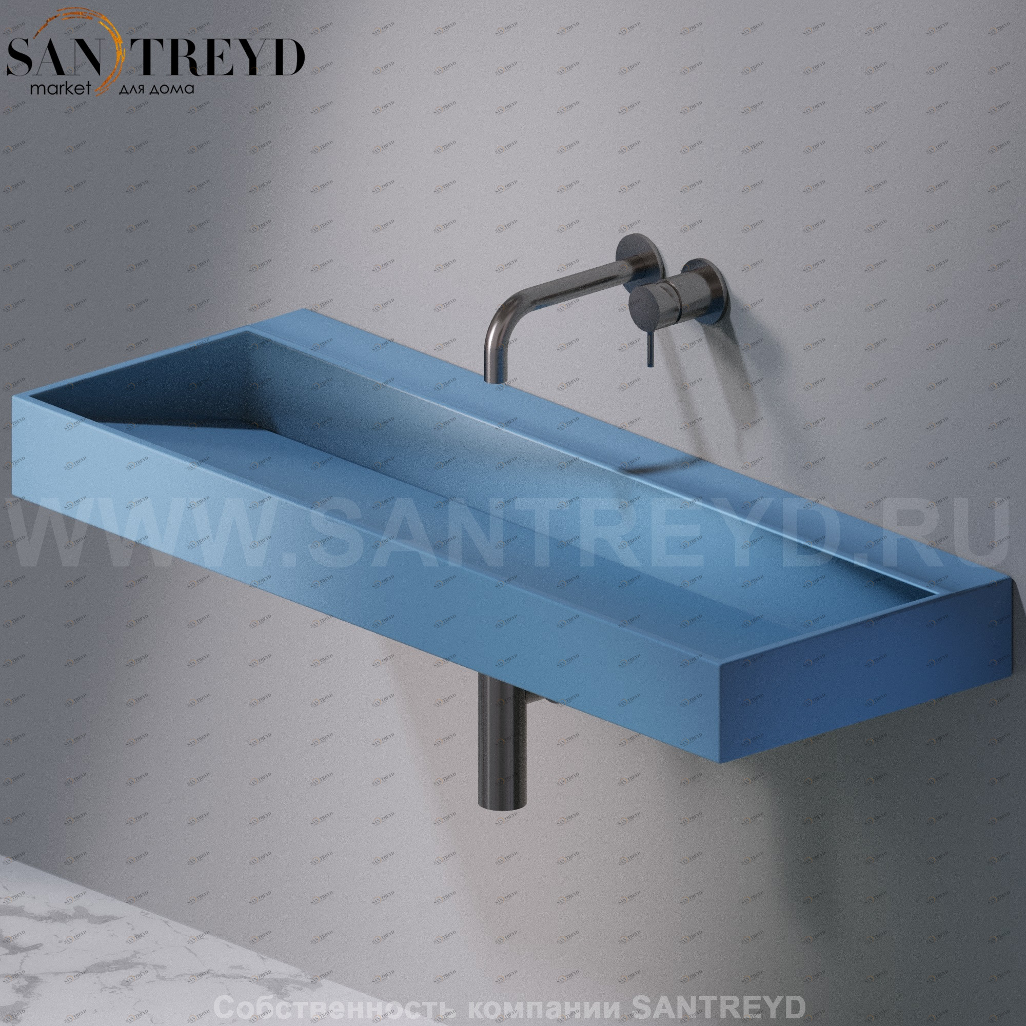 L012T1RPV4.141 Подвесная раковина настенная прямоугольная A. e T. Italia P35 AeT ITALIA