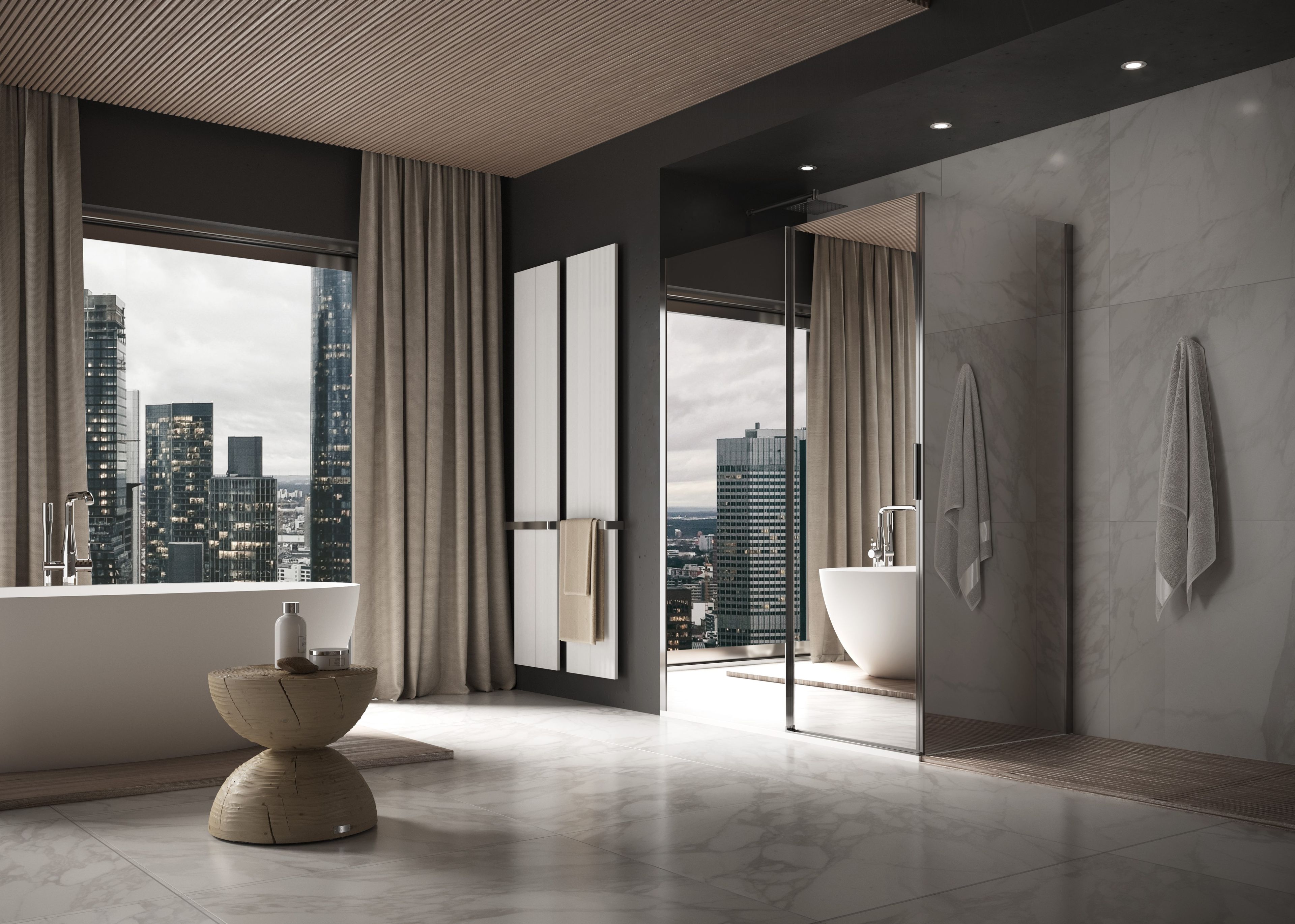 Алюминиевая и стеклянная душевая кабина с раздвижной дверью DUKA вода 5000 ARCH-00118515 - Вид №15