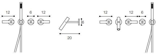 FALPER Комплект для ванны из нержавеющей стали Cilindro sun-id-1450741 - Вид №6