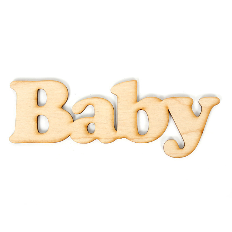 141335 Заготовка для декорирования Надписи BABY, размер 19.7х7.4 см, Полноцвет 