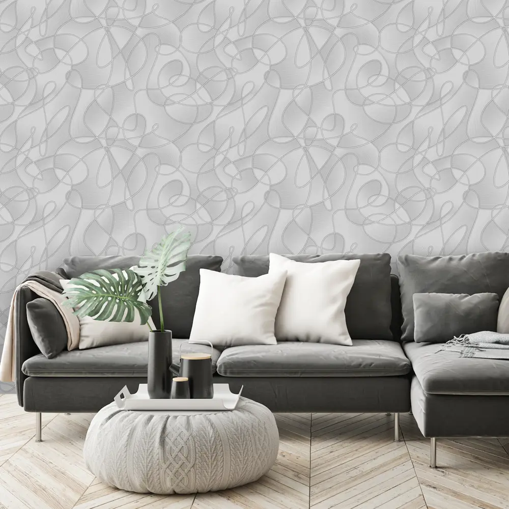 Обои флизелиновые Ateliero Maestro серые 1.06 м 889977 STLM-2028400 - Вид №2