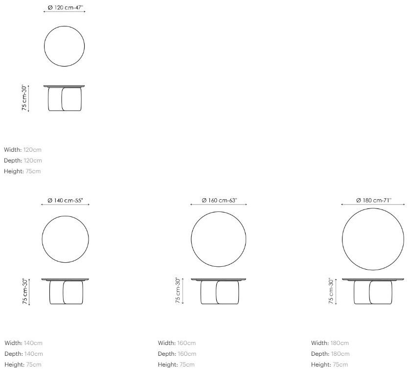 Bonaldo Круглый стол на полиуретановой основе sun-id-1440857 - Вид №4