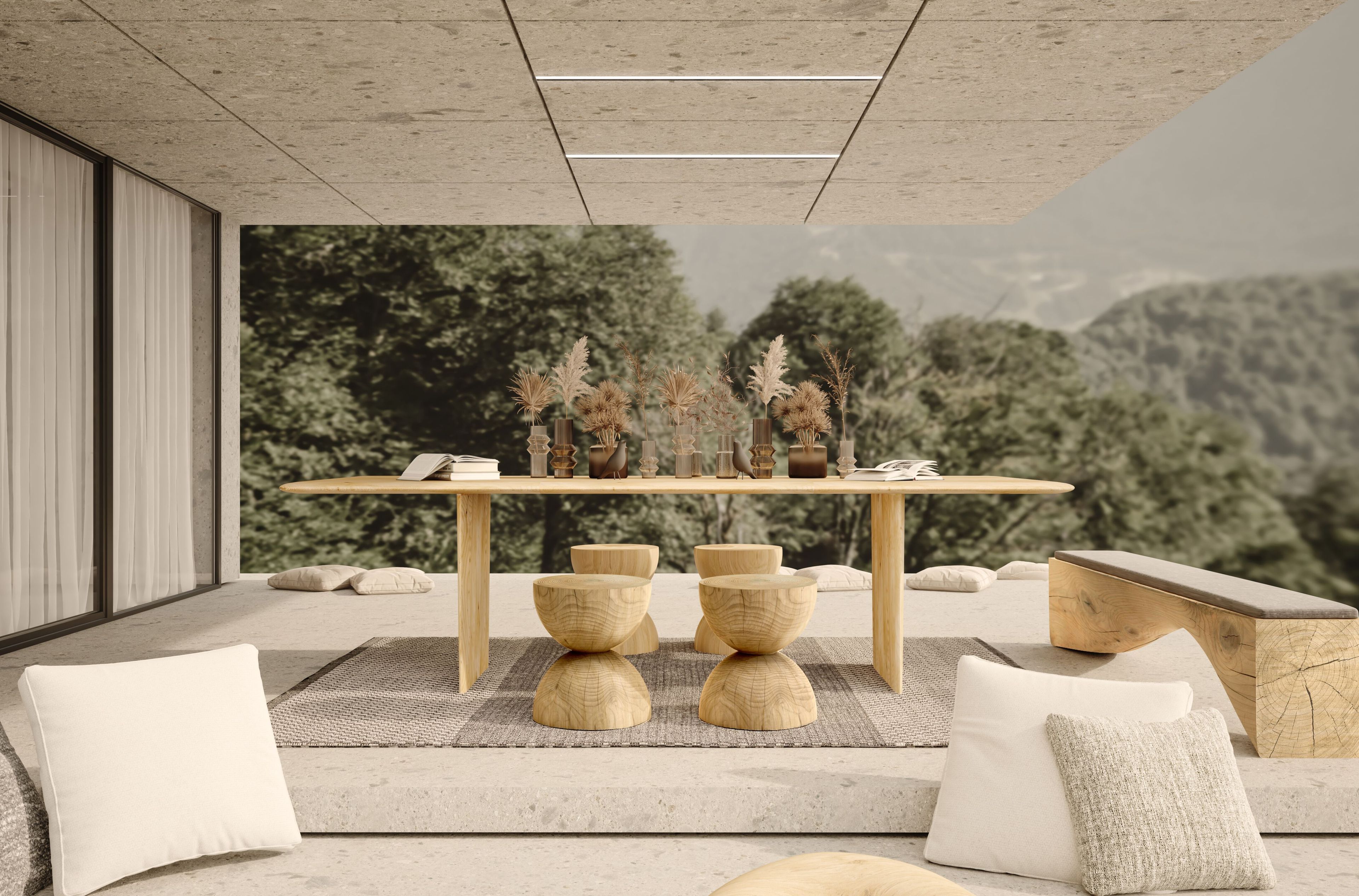 Прямоугольный стол из кедра Riva 1920 Vela ARCH-00086994 - Вид №3