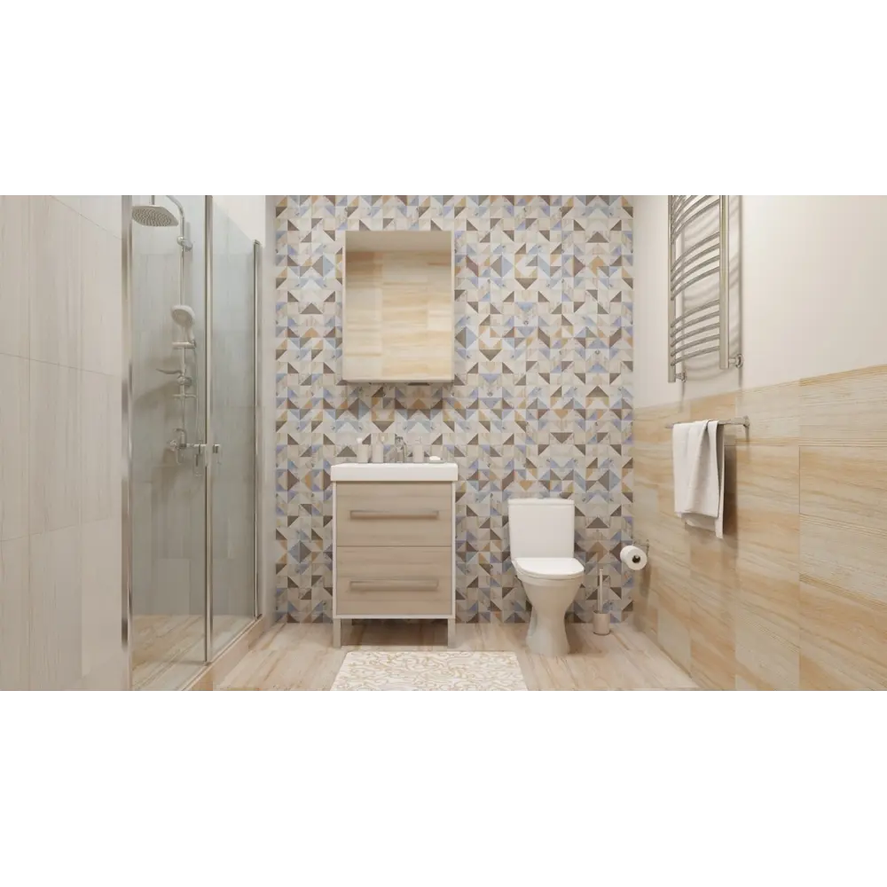 Плитка настенная «Шервуд» 20х40 см 1.58 м2 цвет светло-бежевый LB CERAMICS STLM-2093107 - Вид №4